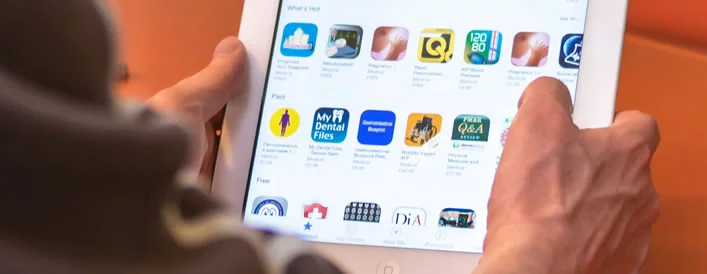Medical apps on a tablet